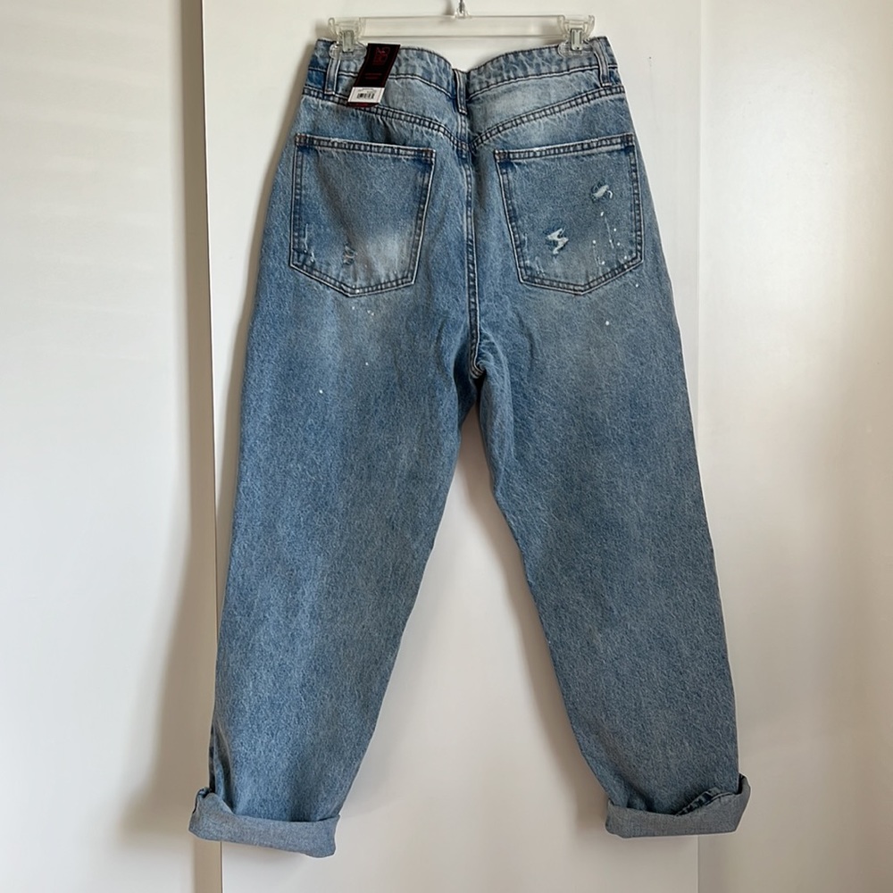 NOBO high rise relaxed straight leg boyfriend jean - Picture 5 of 10